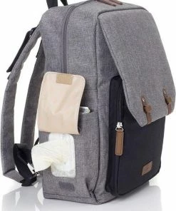 Babymel Luiertas Rugzak/rugtas George Grey/Black -Sophie Shop 550x769 3