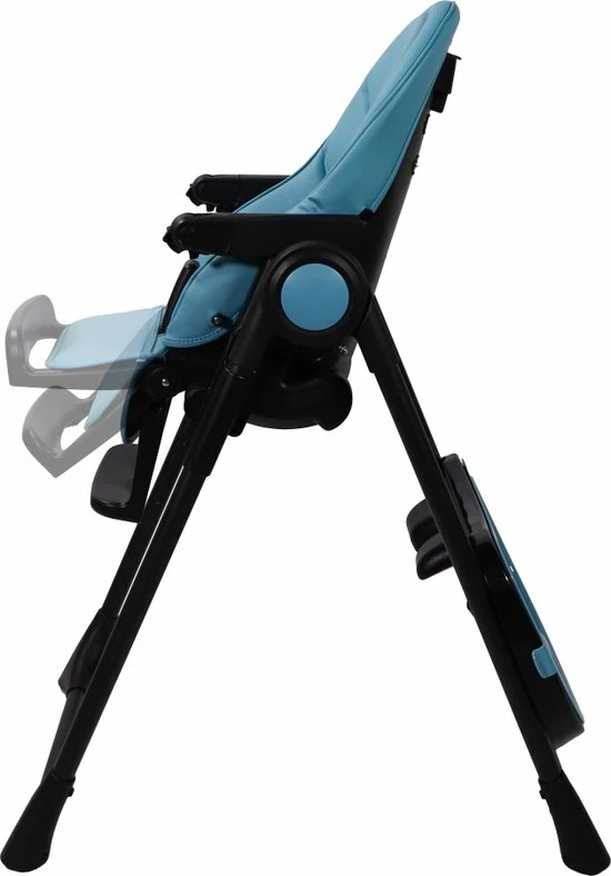 Ding Laze Kinderstoel - Blauw - Inklapbaar - Incl. Tafelblad En Veiligheidsriempje 4 Ding Laze Kinderstoel - Blauw - Inklapbaar - Incl. Tafelblad En Veiligheidsriempje - Afbeelding 2