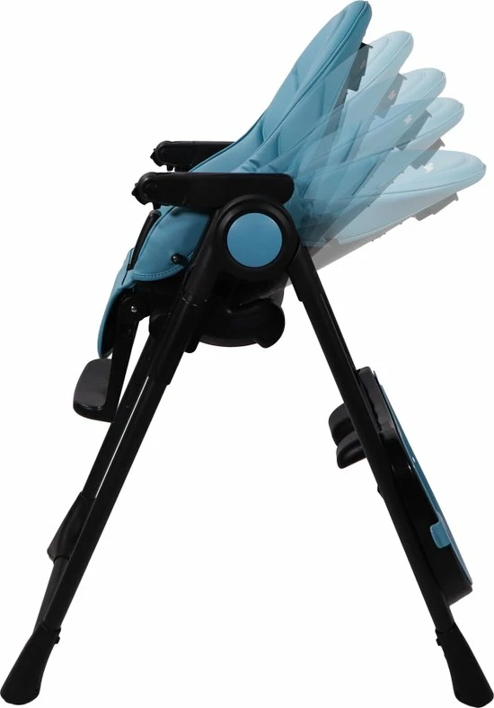 Ding Laze Kinderstoel - Blauw - Inklapbaar - Incl. Tafelblad En Veiligheidsriempje 6 Ding Laze Kinderstoel - Blauw - Inklapbaar - Incl. Tafelblad En Veiligheidsriempje - Afbeelding 4