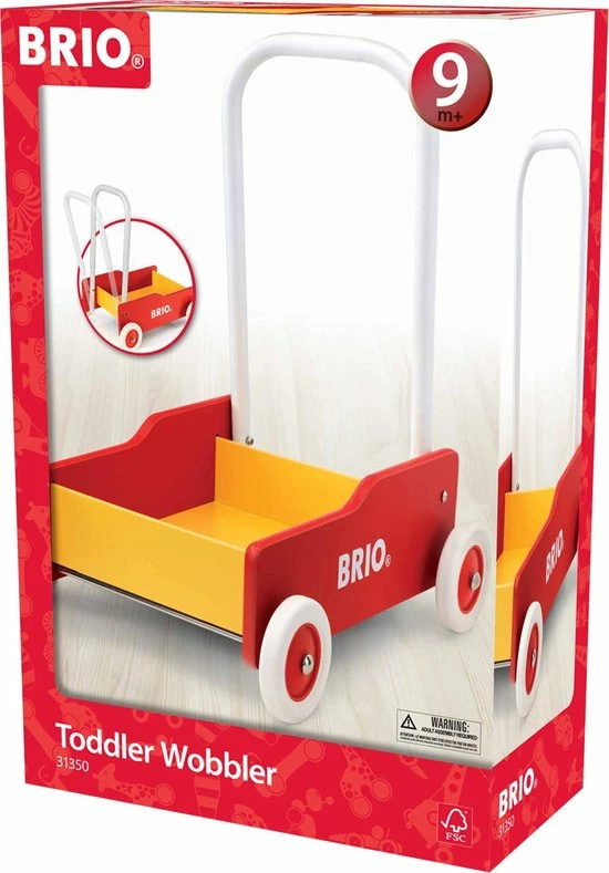 BRIO Geel/rode Loopwagen - 31350 3 BRIO Geel/rode Loopwagen - 31350