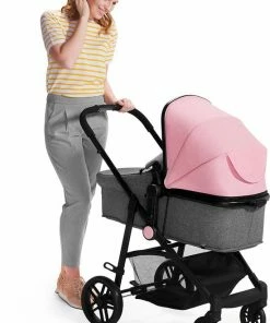 Kinderkraft Juli 3 In 1 Kinderwagen - Inclusief Autostoel - Pink -Sophie Shop 550x793 1