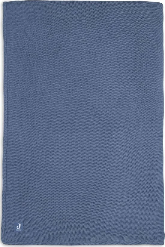 Jollein Baby Deken Ledikant 100x150cm Basic Knit - Jeans Blue/Fleece 6 Jollein Baby Deken Ledikant 100x150cm Basic Knit - Jeans Blue/Fleece - Afbeelding 4