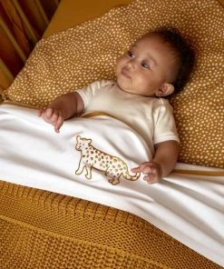 Meyco Herringbone Wiegdeken - 75x100cm - Honey Gold -Sophie Shop 550x825 8